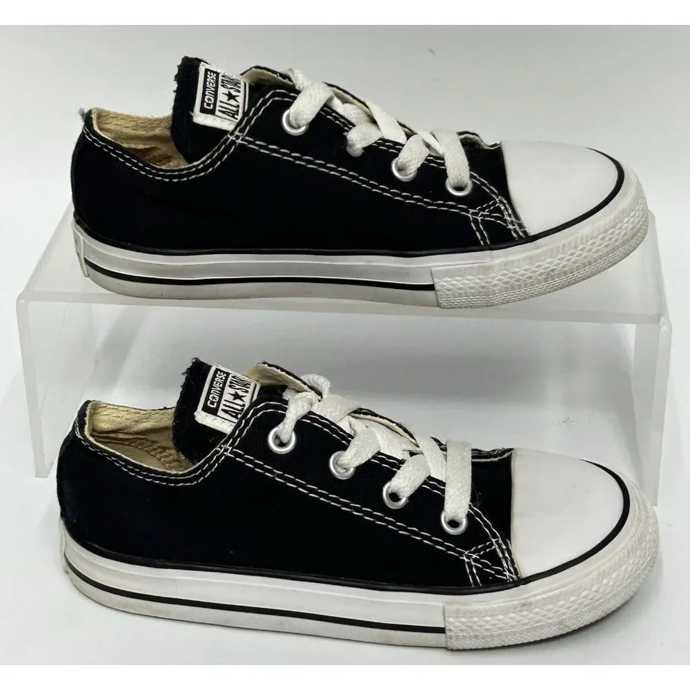 Converse Chuck Taylor Black All Star Toddler Shoes 7J235 US Size 10